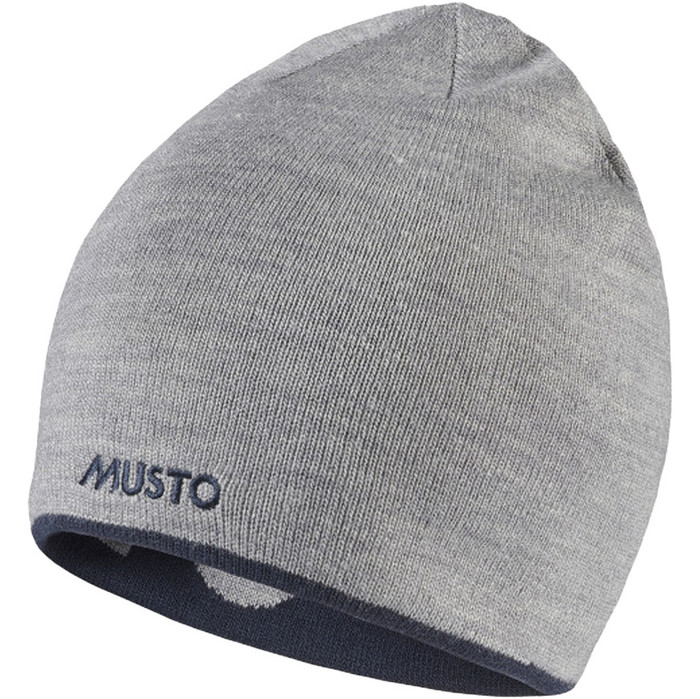 2023 Musto Reversible Beanie Hat 86102 - Grey Melange / Navy